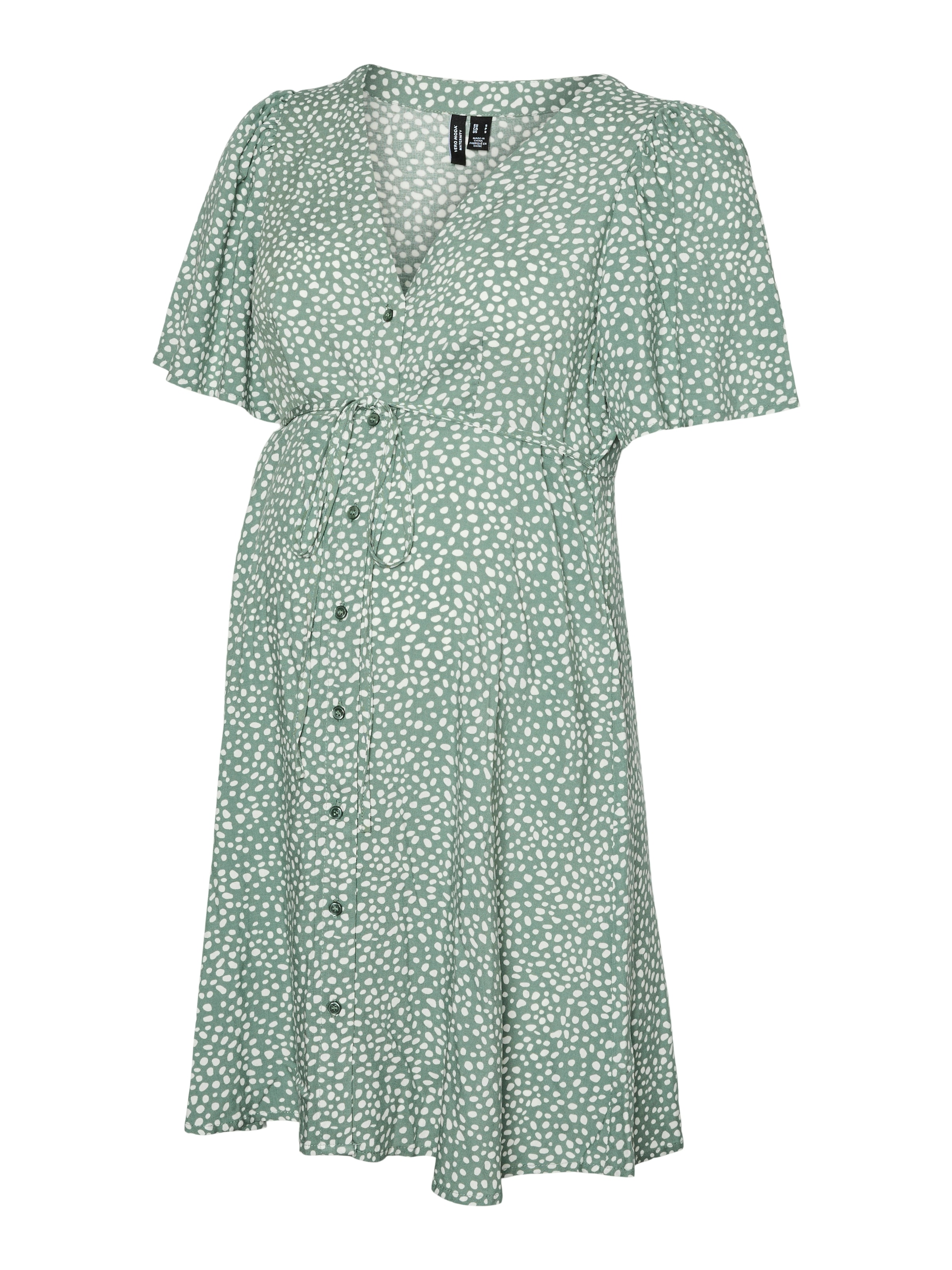 Vero Moda Maternity Shirt Dress 'VMMAlba' in Green: front