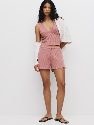 Pull&Bear Szabványos Nadrág - rózsaszín