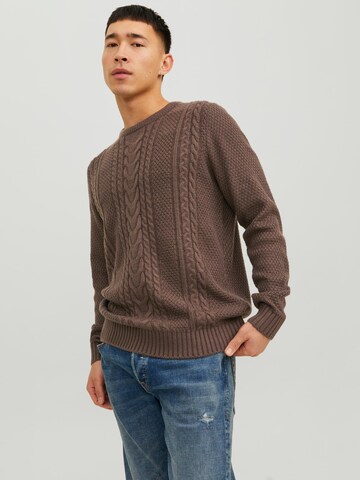 JACK & JONES Tröja 'Craig' i brun: framsida