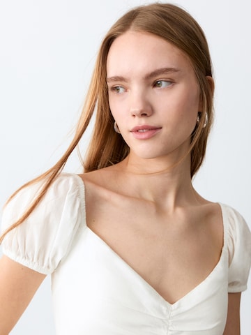 MANGO TEEN T-shirt 'TROIA' i vit