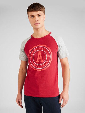 T-Shirt AÉROPOSTALE en rouge : devant