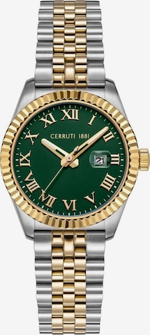 Montre à affichage analogique 'Cerruti 1881 - Date watch Baccio - Quartz watch movement - Watch case width: 36 mm' CERRUTI 1881 en vert : devant