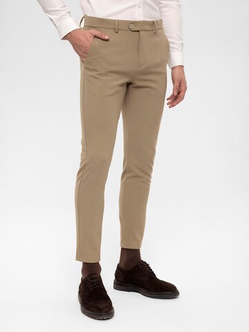Antioch Slim fit Trousers in Beige: front