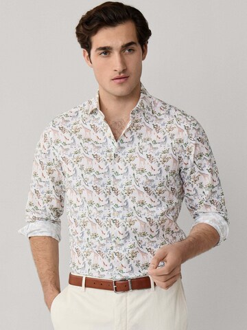 Hackett London Regular fit Overhemd 'Fauna' in Wit