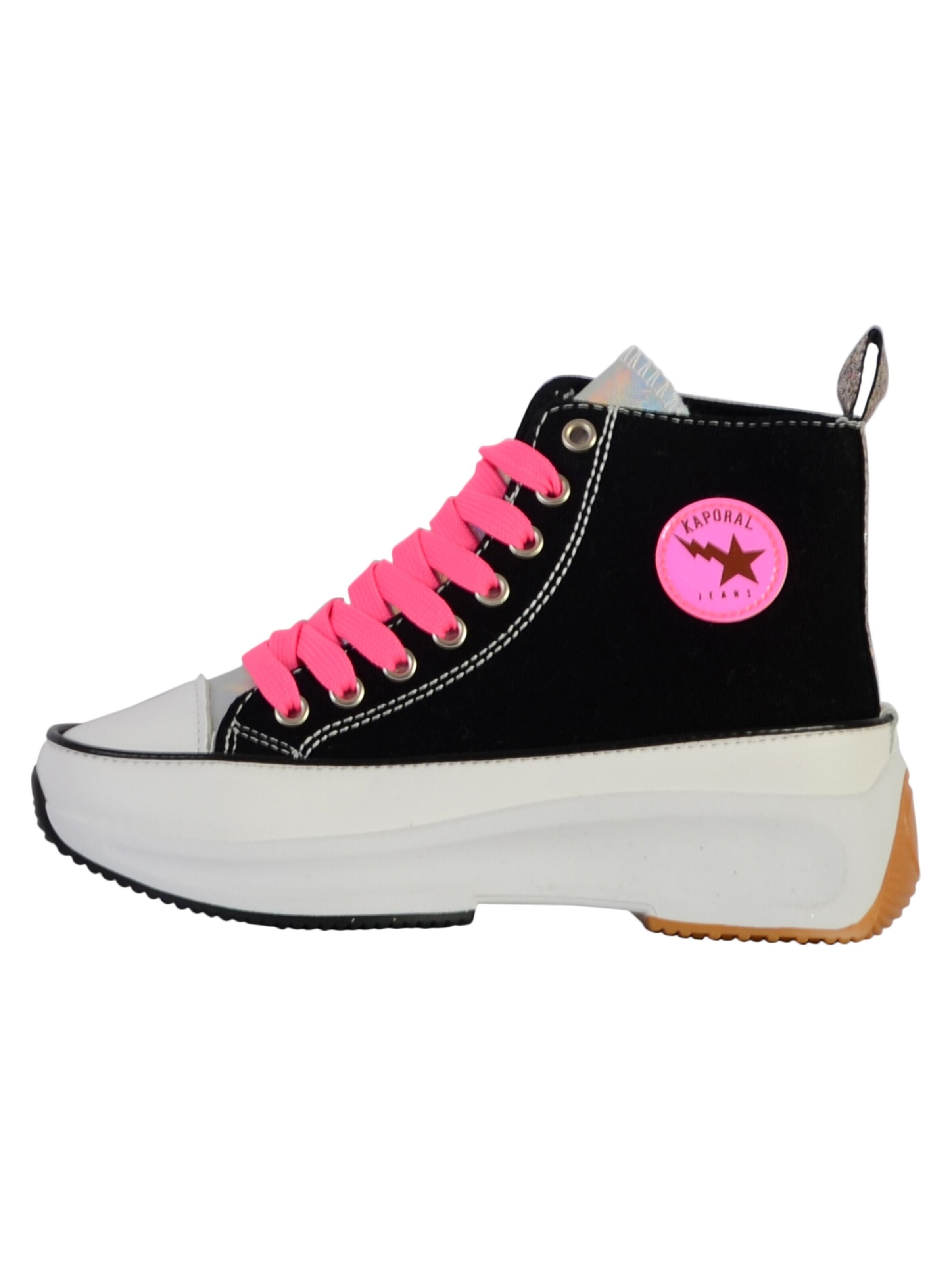 Kaporal High-Top Sneakers in Black: front