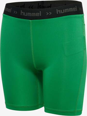 Skinny Pantalon de sport Hummel en vert