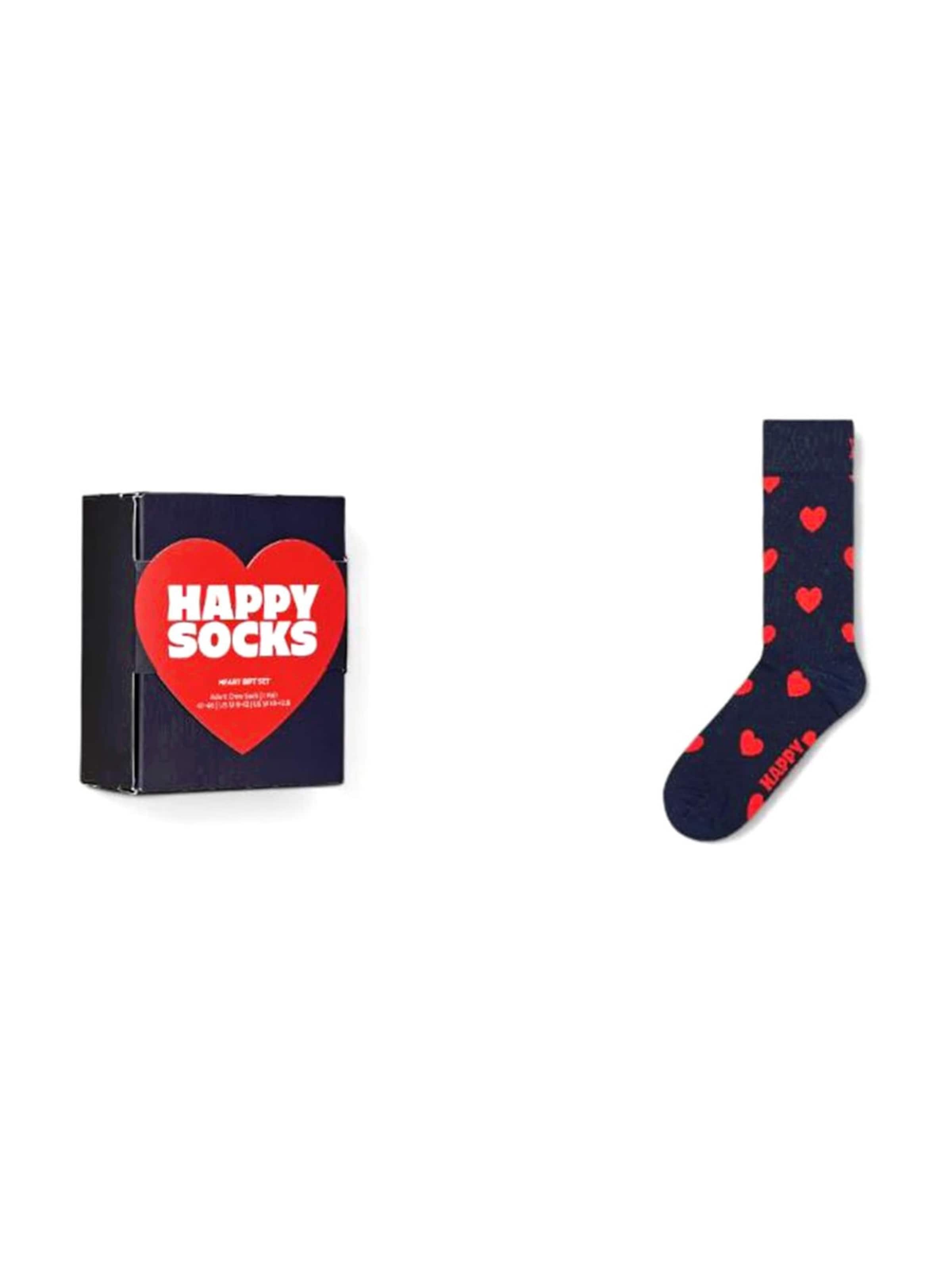 Happy Socks Sokker '1-Pack Heart Sock Gift Set Navy' i blandingsfarvet: forside