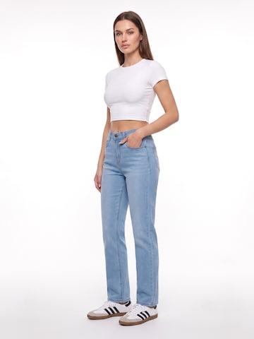 ESRA Regular Jeans 'Straight Leg Jeans aus extra weicher Baumwolle'‌‌‌‌‌‌‌‌ in Blau