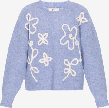 Pull-over IZIA en bleu : devant