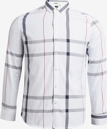 Coupe regular Chemise 'Calvin' Campus Sutra en blanc : devant