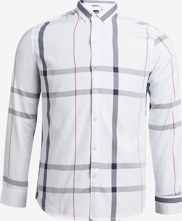 Coupe regular Chemise 'Calvin' Campus Sutra en blanc : devant