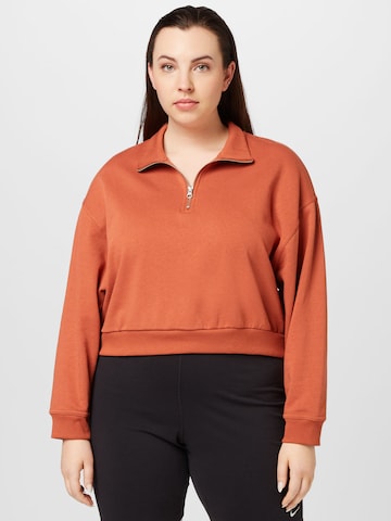 Levi's® Plus Sweatshirt 'PL Cosmo 1/4 Zip' i röd: framsida