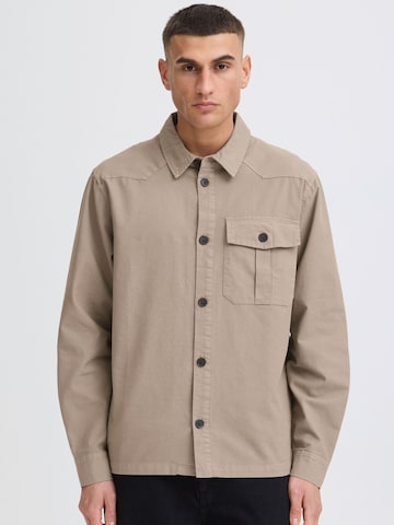 !Solid Comfort fit Button Up Shirt ' SDUgden ' in Brown: front