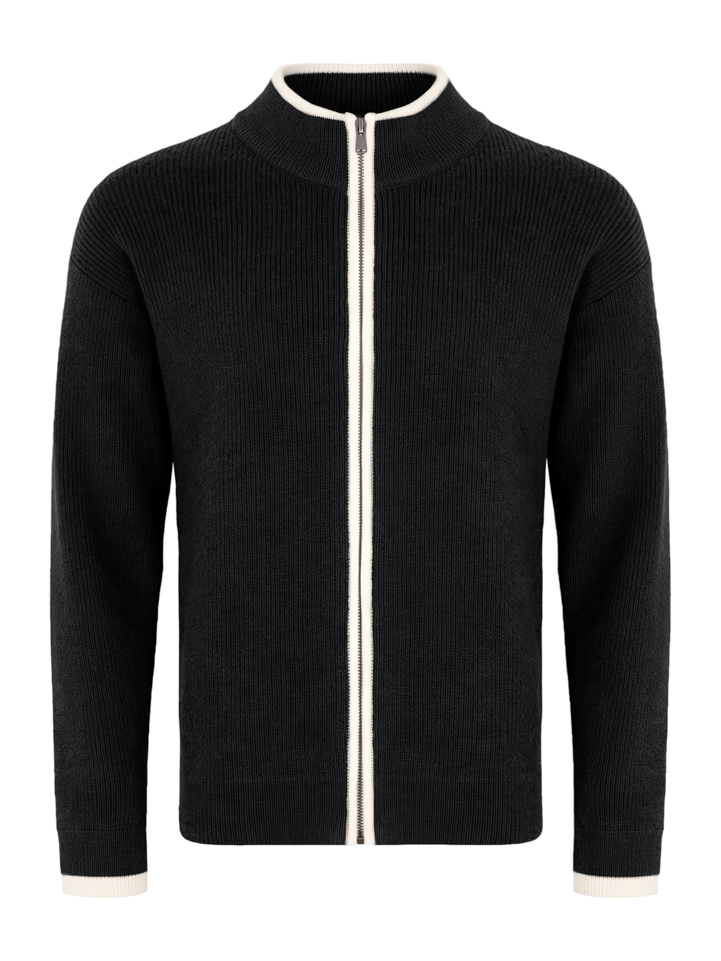 Vantory Strickjacke in Schwarz: Vorderseite