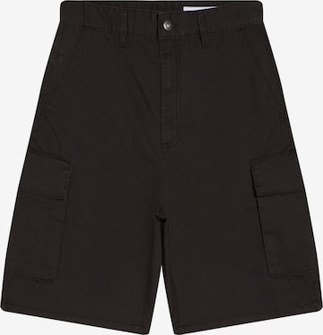 Bershka Cargo nadrágok - fekete: elől