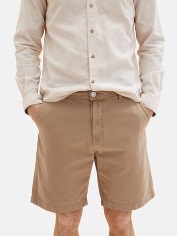 TOM TAILOR Regular Chino trousers in Beige: front