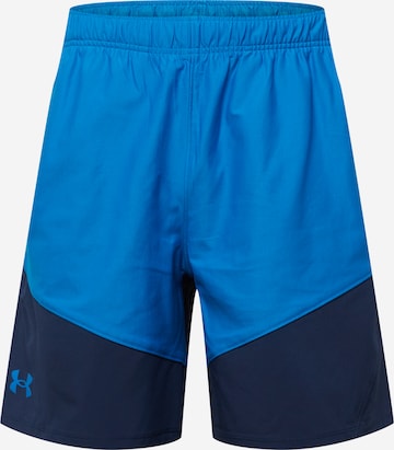 UNDER ARMOURregular Sportske hlače - plava boja: prednji dio