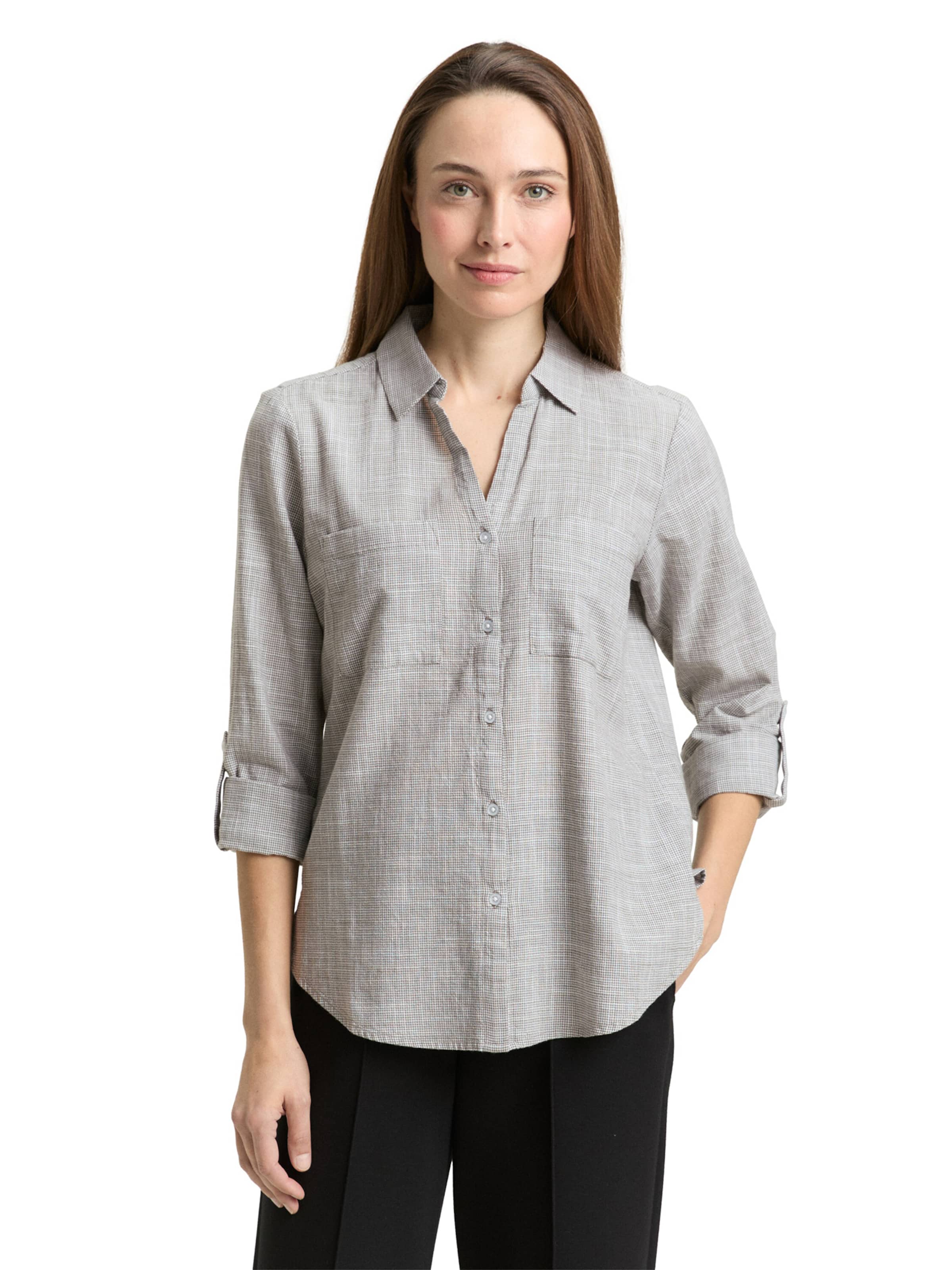 TOM TAILOR Bluse in Grau: Vorderseite