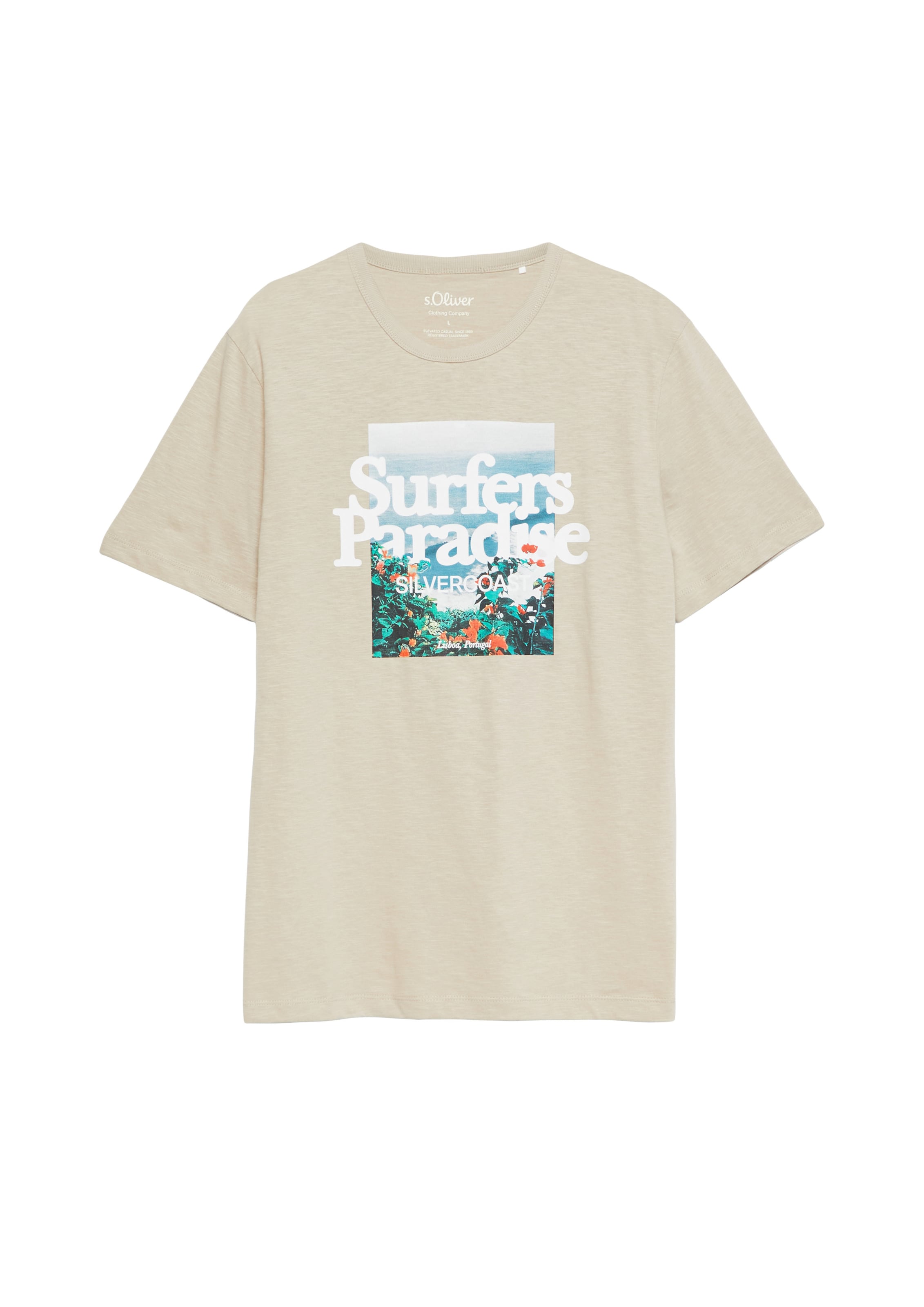 T-Shirt s.Oliver en beige : devant
