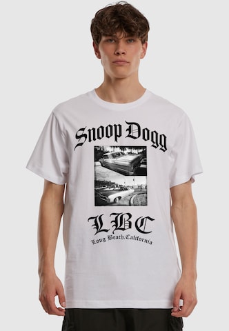 Merchcode - Camisa 'MC1491 Snoop Dogg Long Beach California' em branco: frente