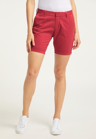 DreiMaster Maritim Slimfit Broek in Rood: voorkant