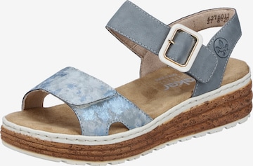 Rieker Sandalen met riem in Blauw: voorkant