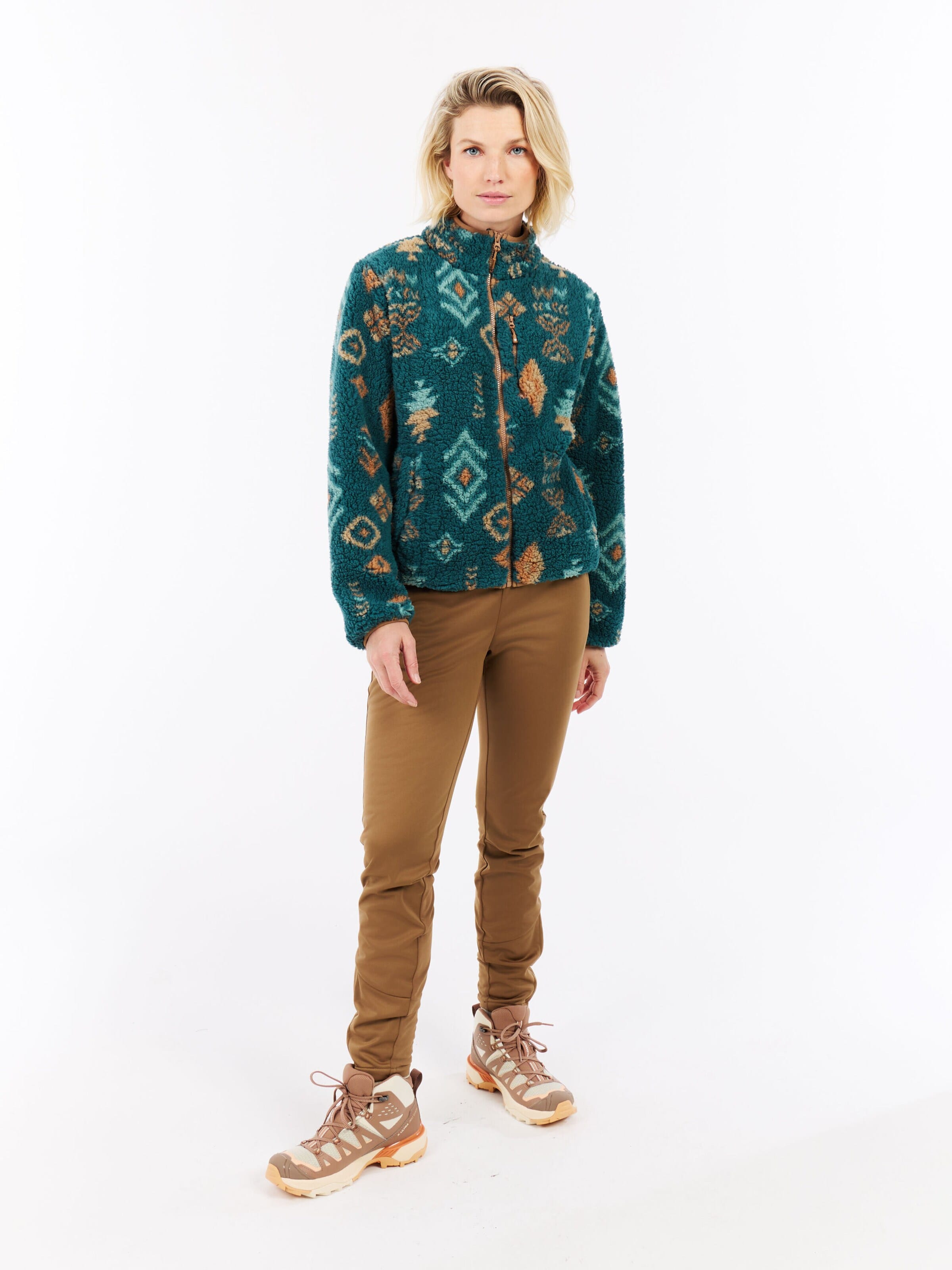 PROTEST Fleece jas 'PRTAdele' in Blauw: voorkant
