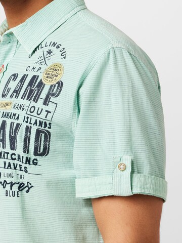 CAMP DAVID Regular fit Button Up Shirt in Green