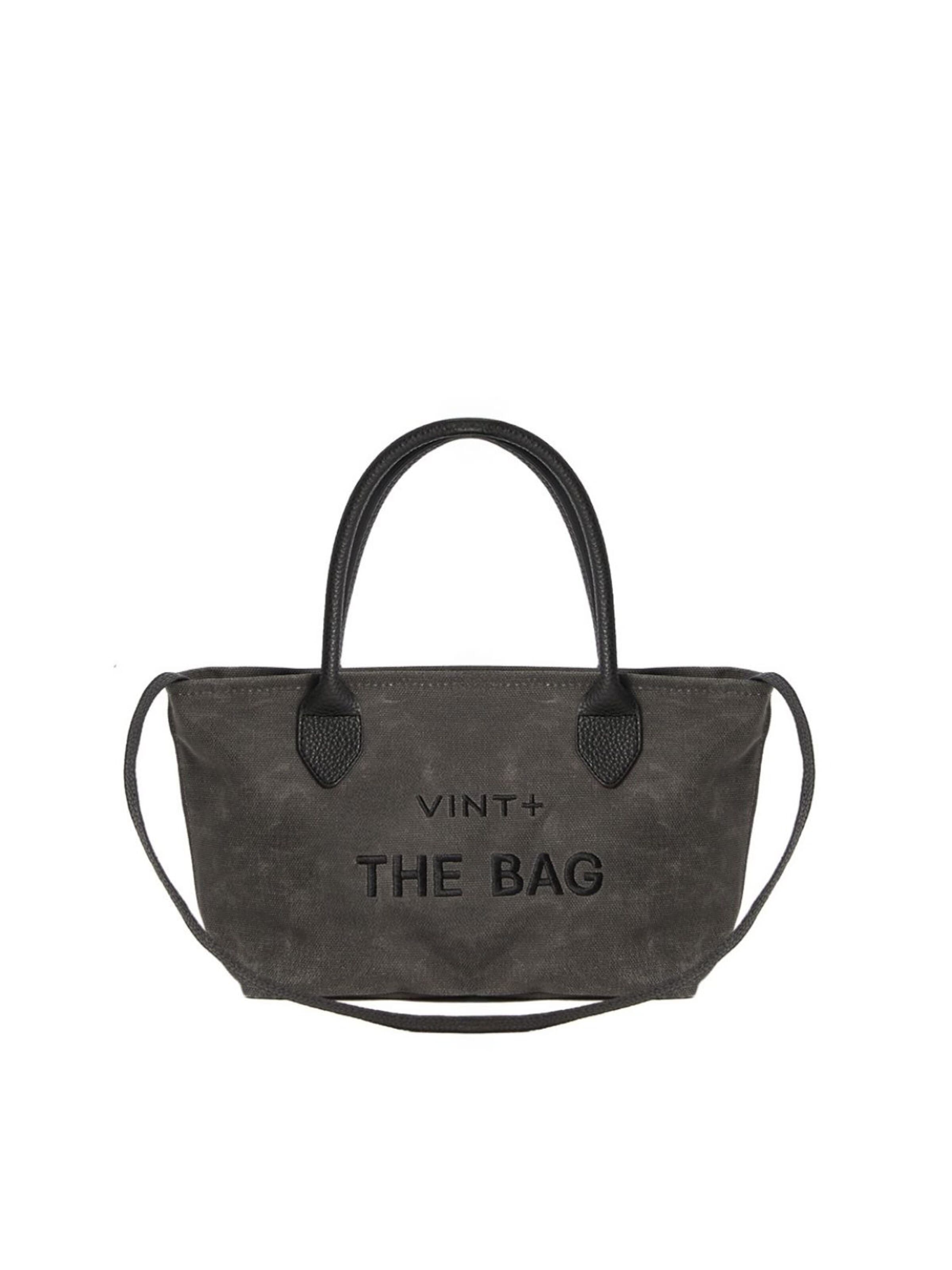 VINT+ Handbag 'Fine Bag Small' in Grey: front
