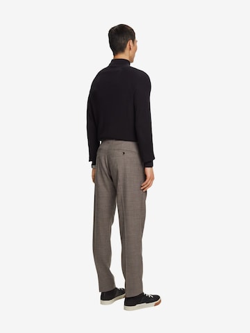 ESPRIT Regular Pleat-Front Pants in Brown