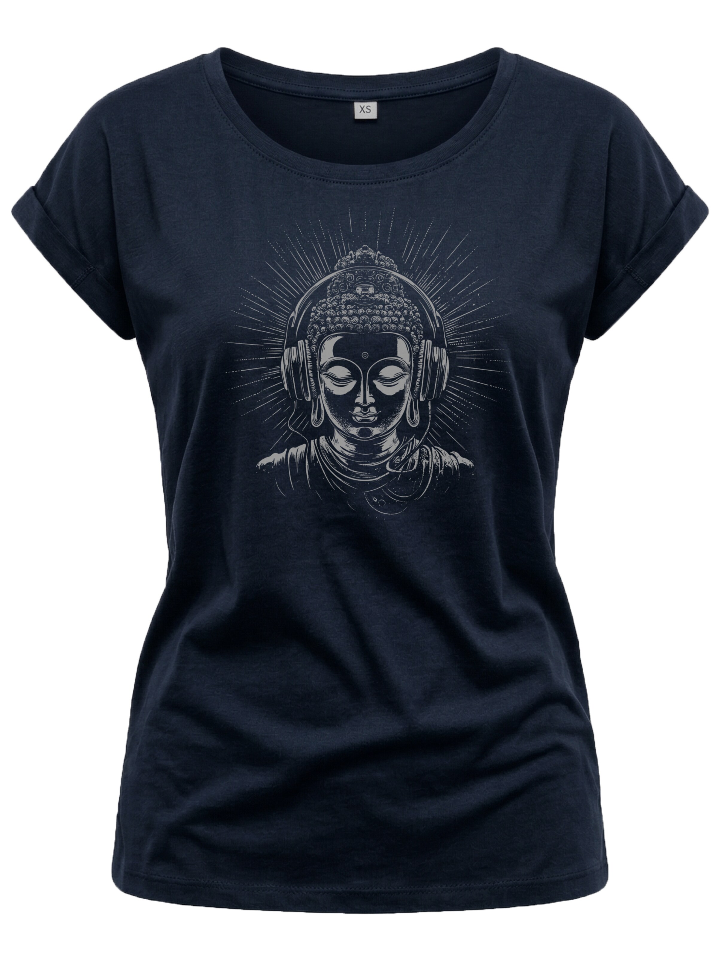 MAKAYA Shirt 'Buddha'‌‌‌‌‌‌‌‌ in Blau: Vorderseite