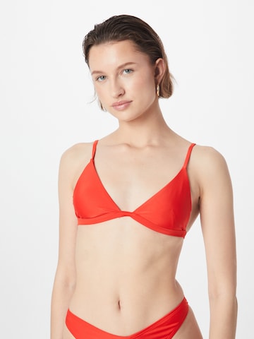 Triangle Hauts de bikini Nasty Gal en rouge : devant