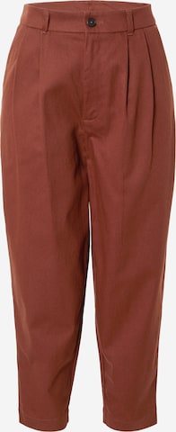 MELAWEAR Pleat-Front Pants 'NEHA' in Brown: front