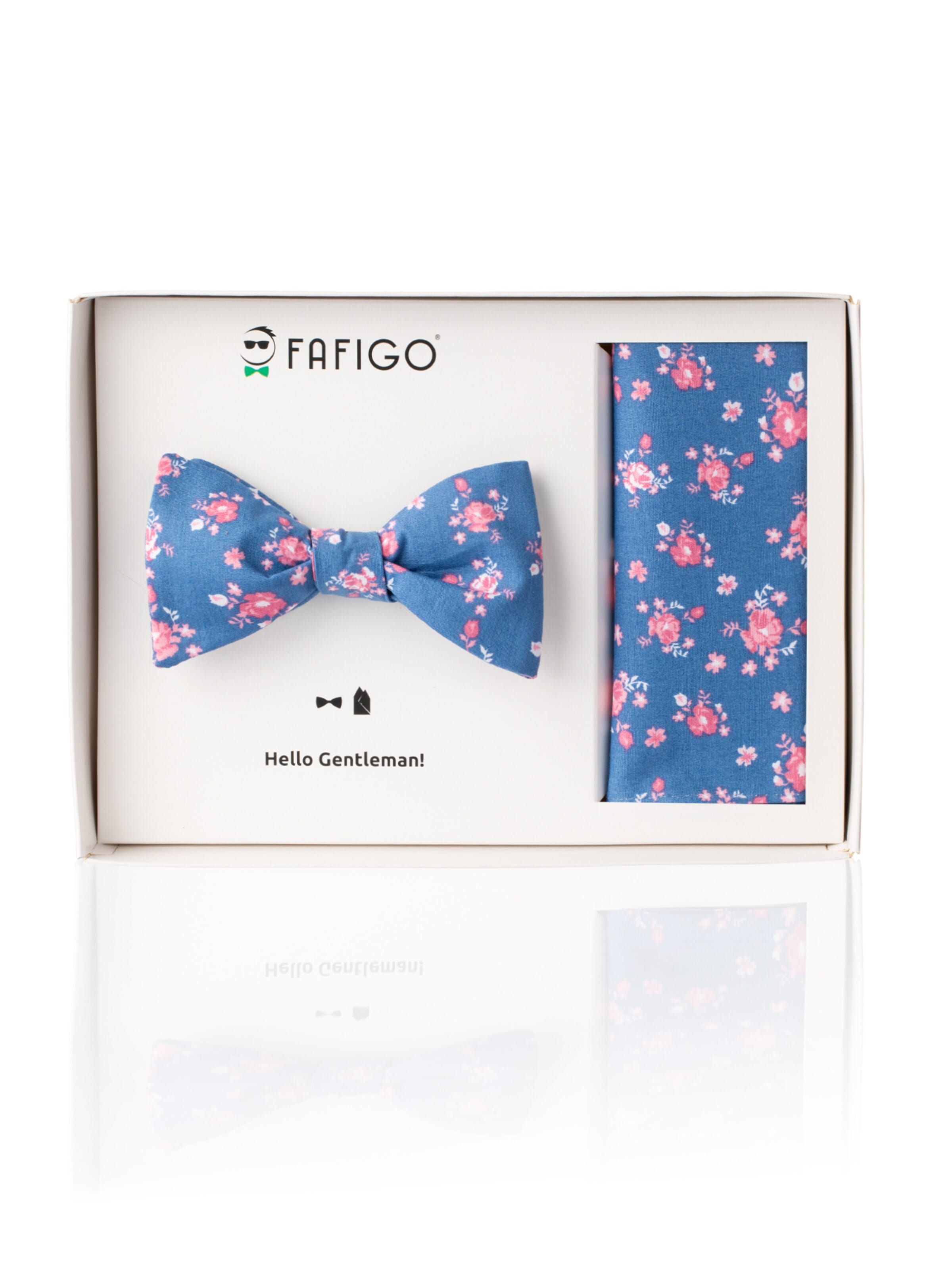 FAFIGO Bow Tie 'Set Adriano' in Blue: front