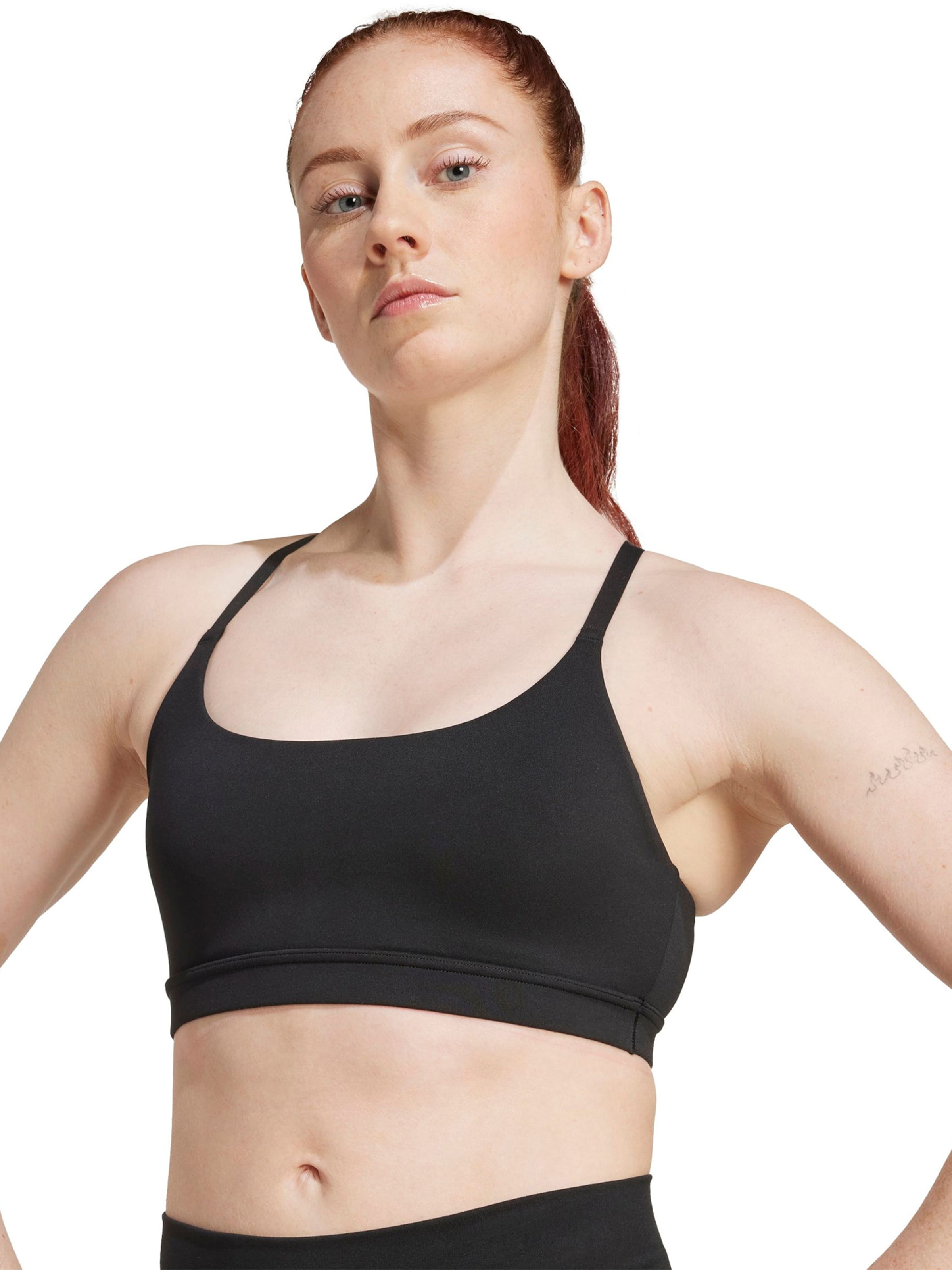 ADIDAS PERFORMANCE Bustier Urheilurintaliivit 'All Me' värissä musta: etupuoli