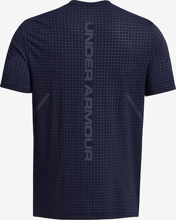 UNDER ARMOUR Performance Shirt 'Seamless Grid' in Blue