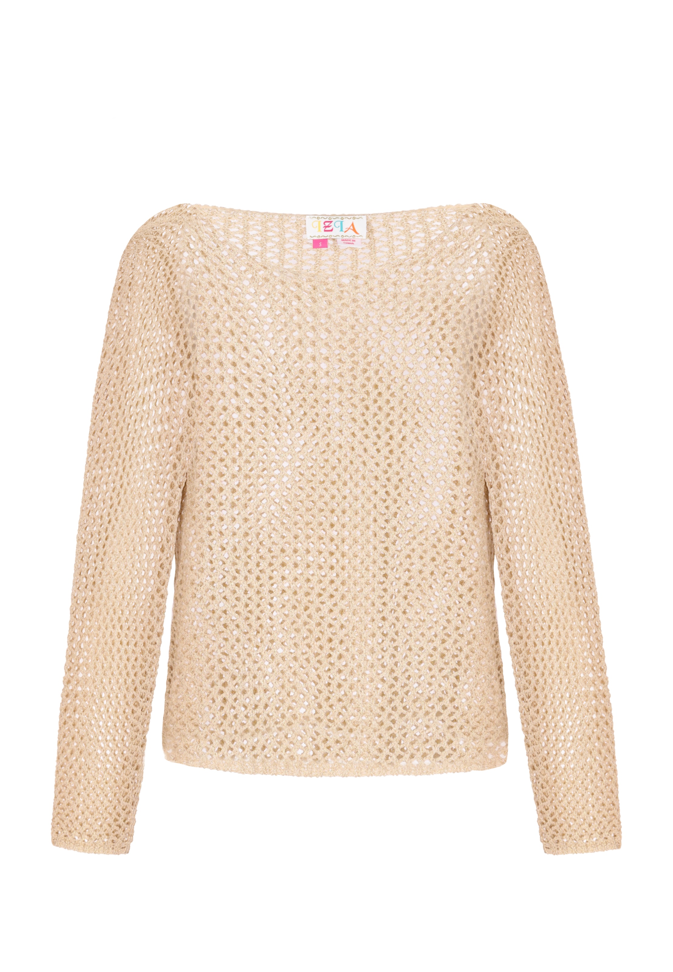 Pull-over 'Fashion Look' IZIA en beige : devant