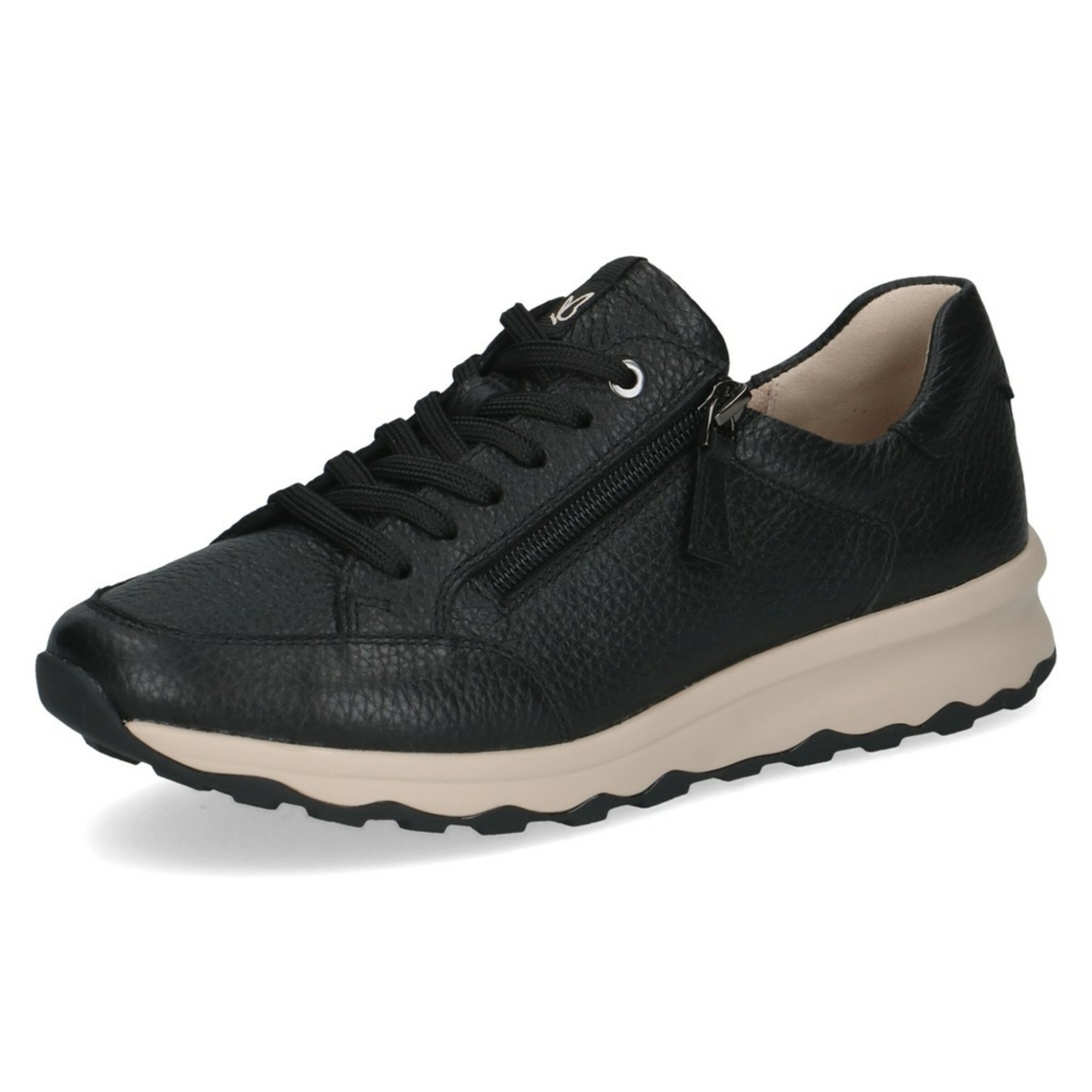 Hartjes Platform trainers in Black: front