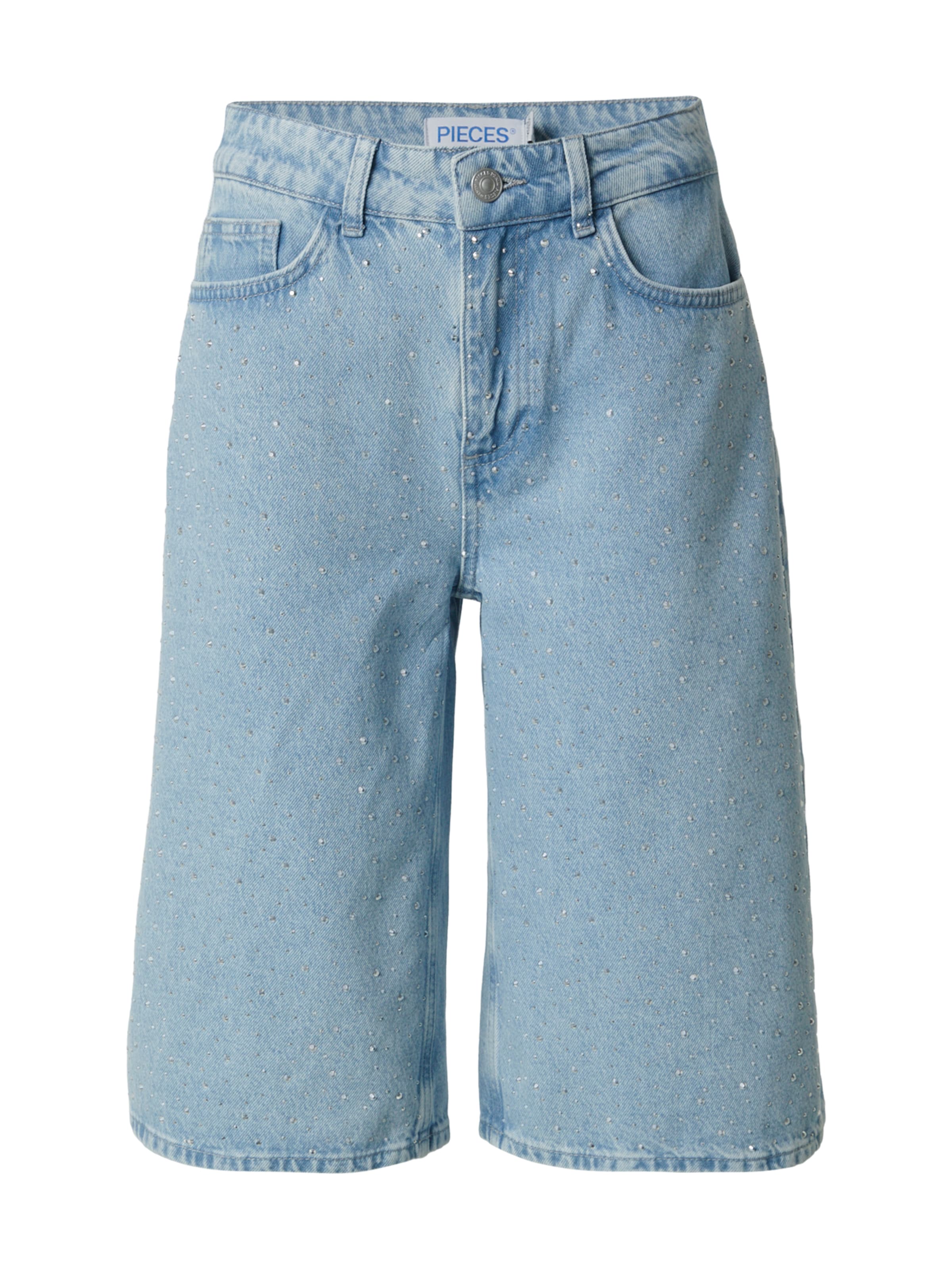 zils PIECES Vaļīgs piegriezums Džinsi 'PCNOEL': no priekšpuses