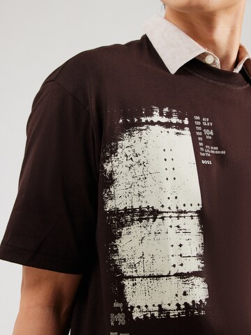 BOSS - Camiseta 'Te_Wagon' en marrón