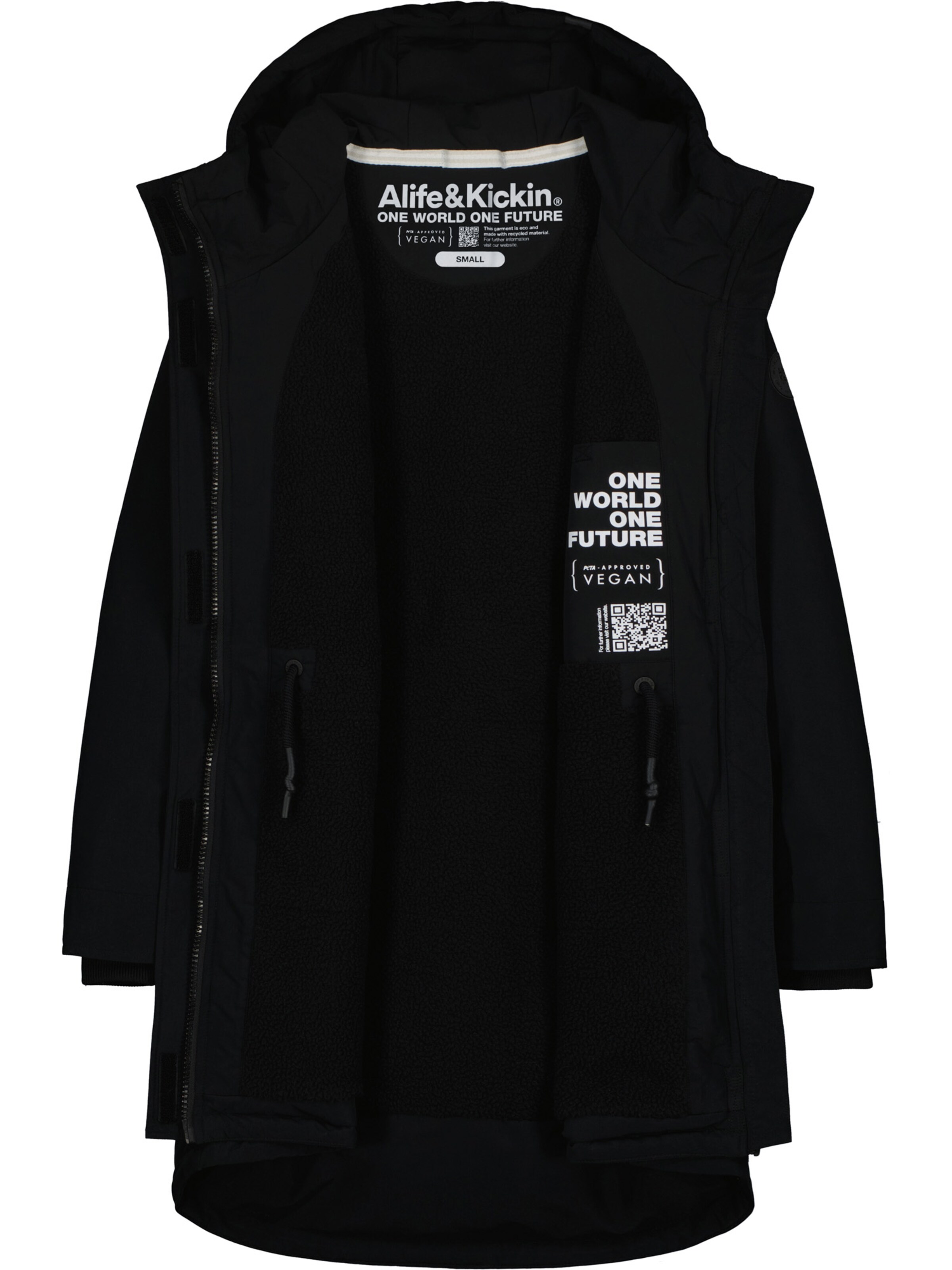 alife & kickin Talvitakki 'Charlize' värissä musta