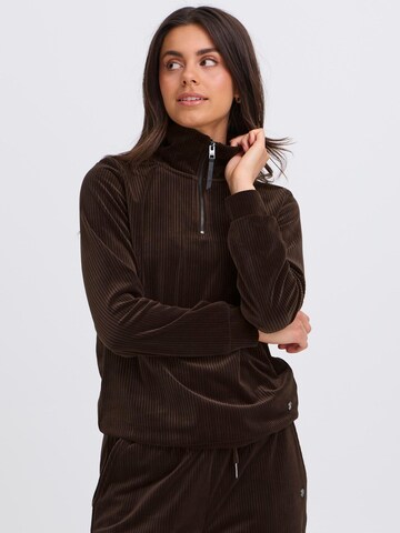 Pullover ' OXEBBA HALFZIP ' di Oxmo in marrone