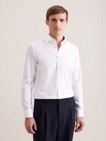 SEIDENSTICKER Slim Fit Businesshemd 'Schwarze Rose' in Weiß