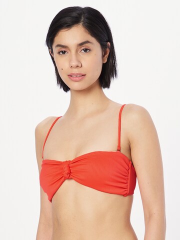 Cotton On Body Bandeau Bikini Top in Orange: front