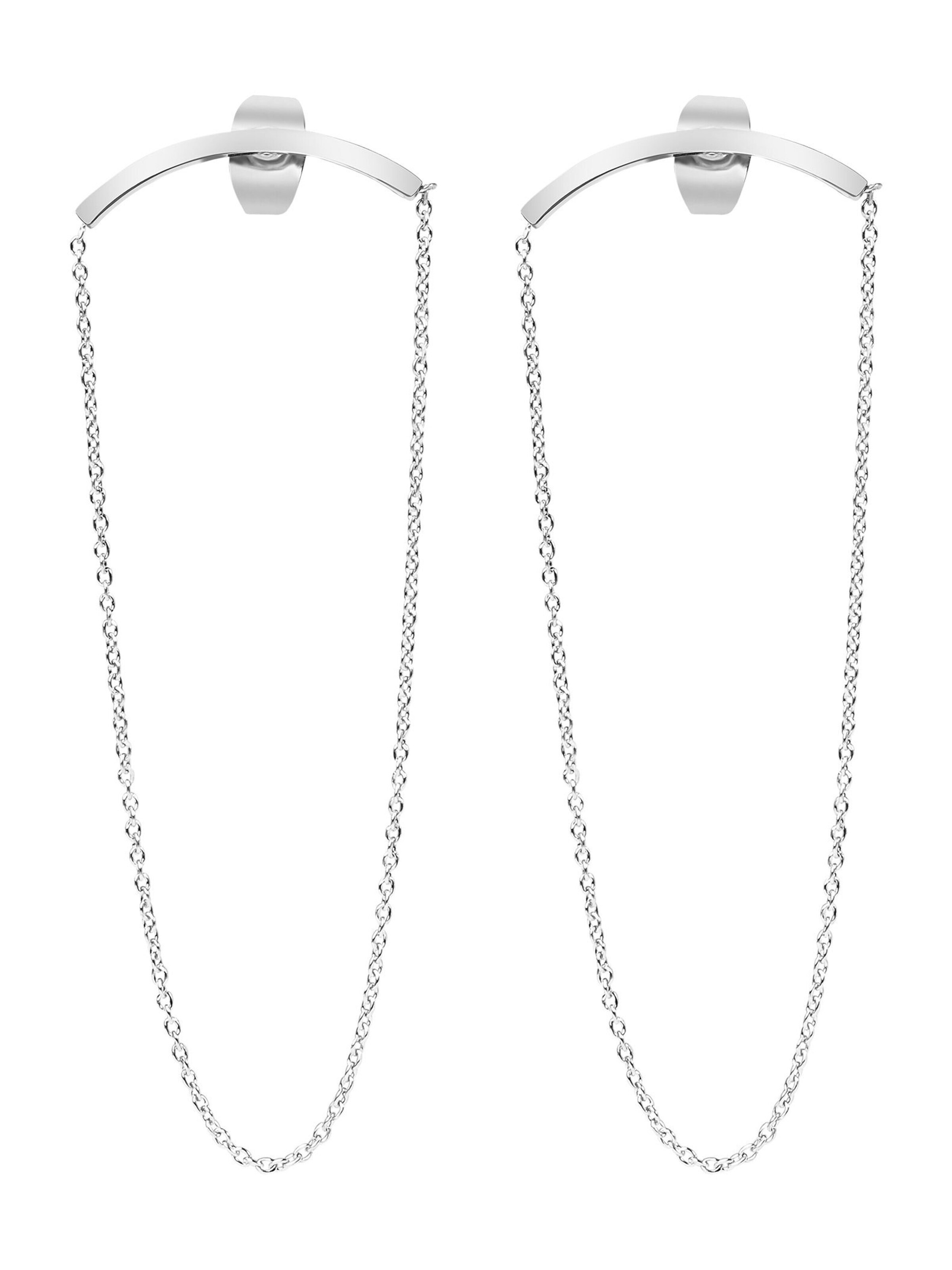 Akzent Earrings 'Amber, langlebig' in Silver: front