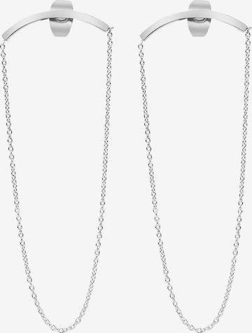Akzent Earrings 'Amber, langlebig' in Silver: front