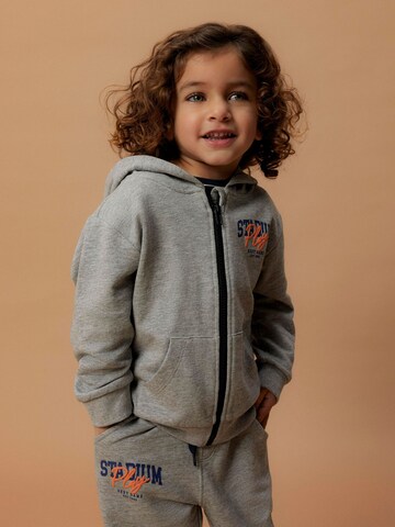 NAME IT - Sudadera con cremallera en gris: frente