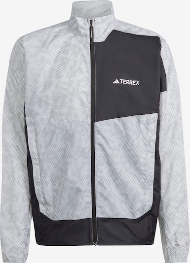 ADIDAS TERREX Trainingsjack 'Trail' in de kleur Zwart / Wit, Productweergave