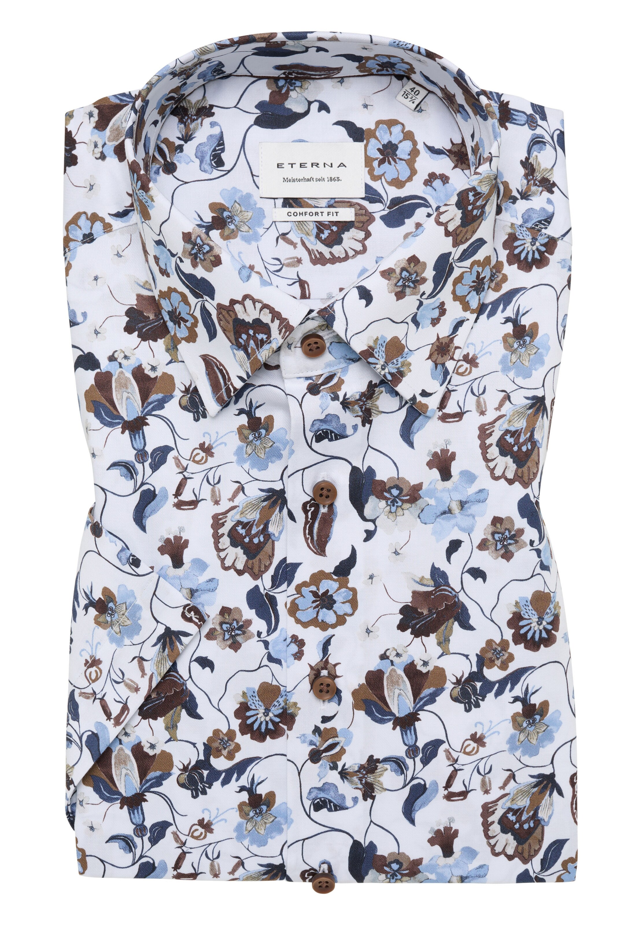 ETERNA Comfort fit Zakelijk overhemd in Bruin