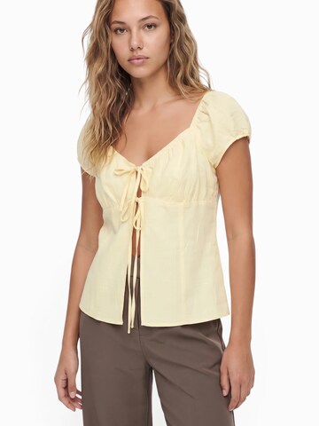 Bershka Blouse in Yellow